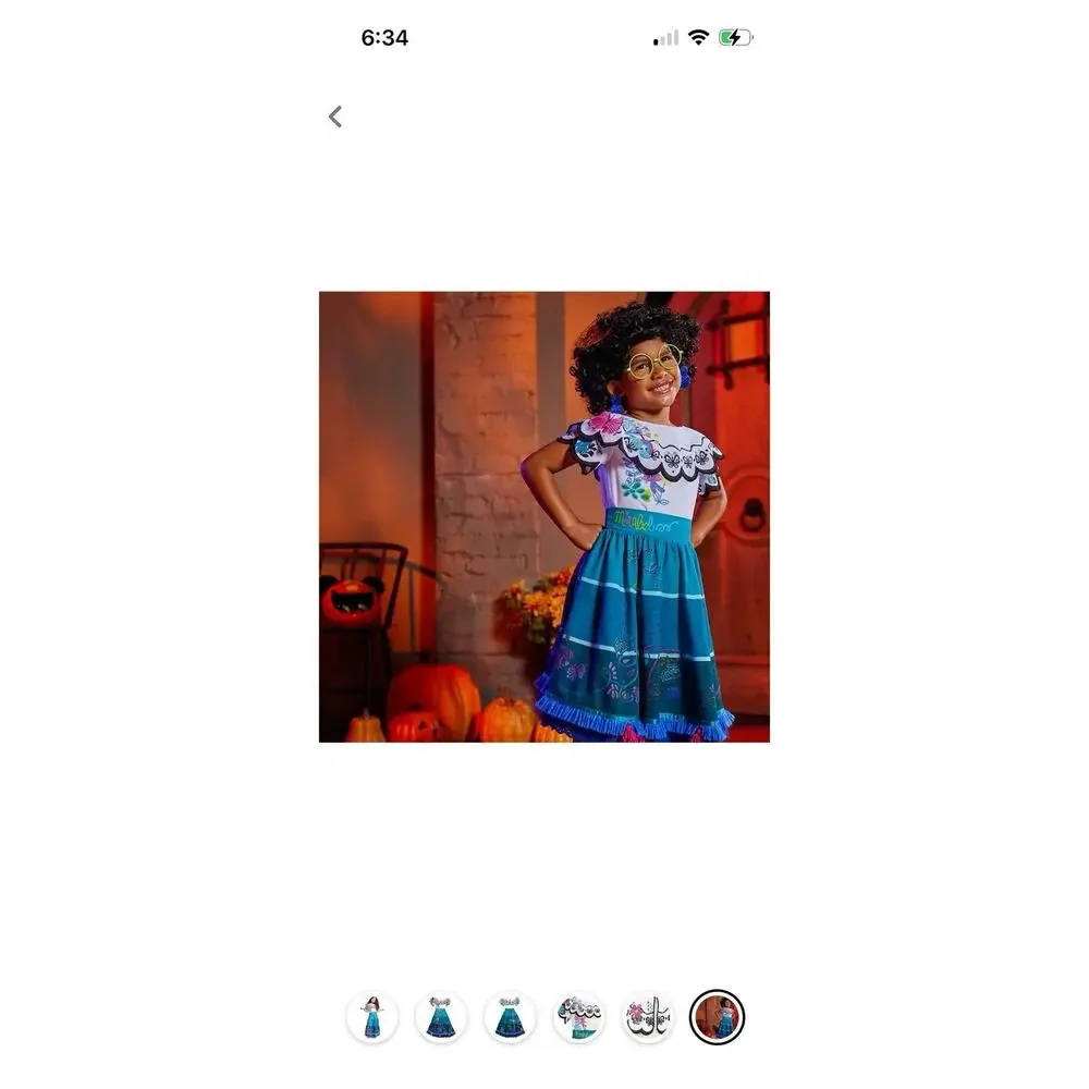 Disney Parks Encanto Mirabel Madrigal Dress Costume Youth Sz 9/10 Halloween New - Picture 6 of 8